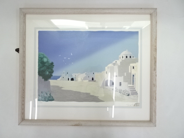 額装 サルボ SALVO エディション　サイン 風景画 シルクスクリーン 額装 サルボ SALVO エディション サイン 風景画 シルク